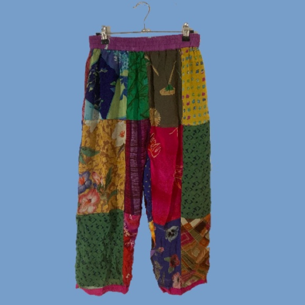 Sacred Threads Mixed Print Patchwork Multicolor L… - image 1